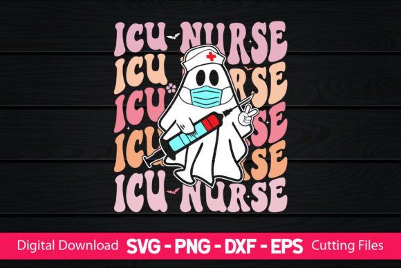 ICU Nurse Retro Boo Ghost