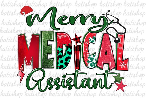 Medical Assistant Christmas Sublimation Graphics