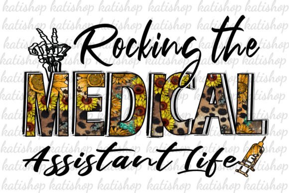 Medical Assistant Leopard Sublimation Graphics