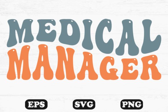Medical Manager Retro Wavy T-shirt Graphics and Crafts