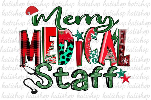 Medical Staff Christmas Png Sublimation: Graphics for Crafts