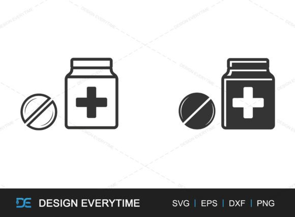 Medicine SVG, Pill Silhouette