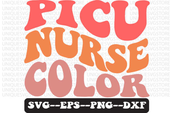 Picu Nurse Color Groovy Retro Svg Design