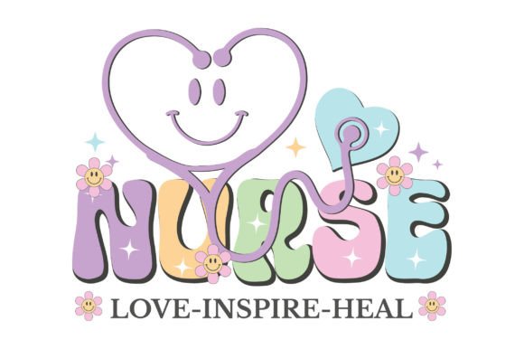 Retro Nurse-Love-Inspire-Heal Svg