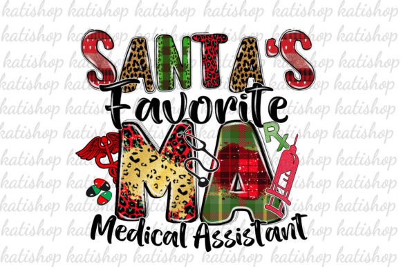 Santa’s Favorite MA Nurse Sublimation Graphics